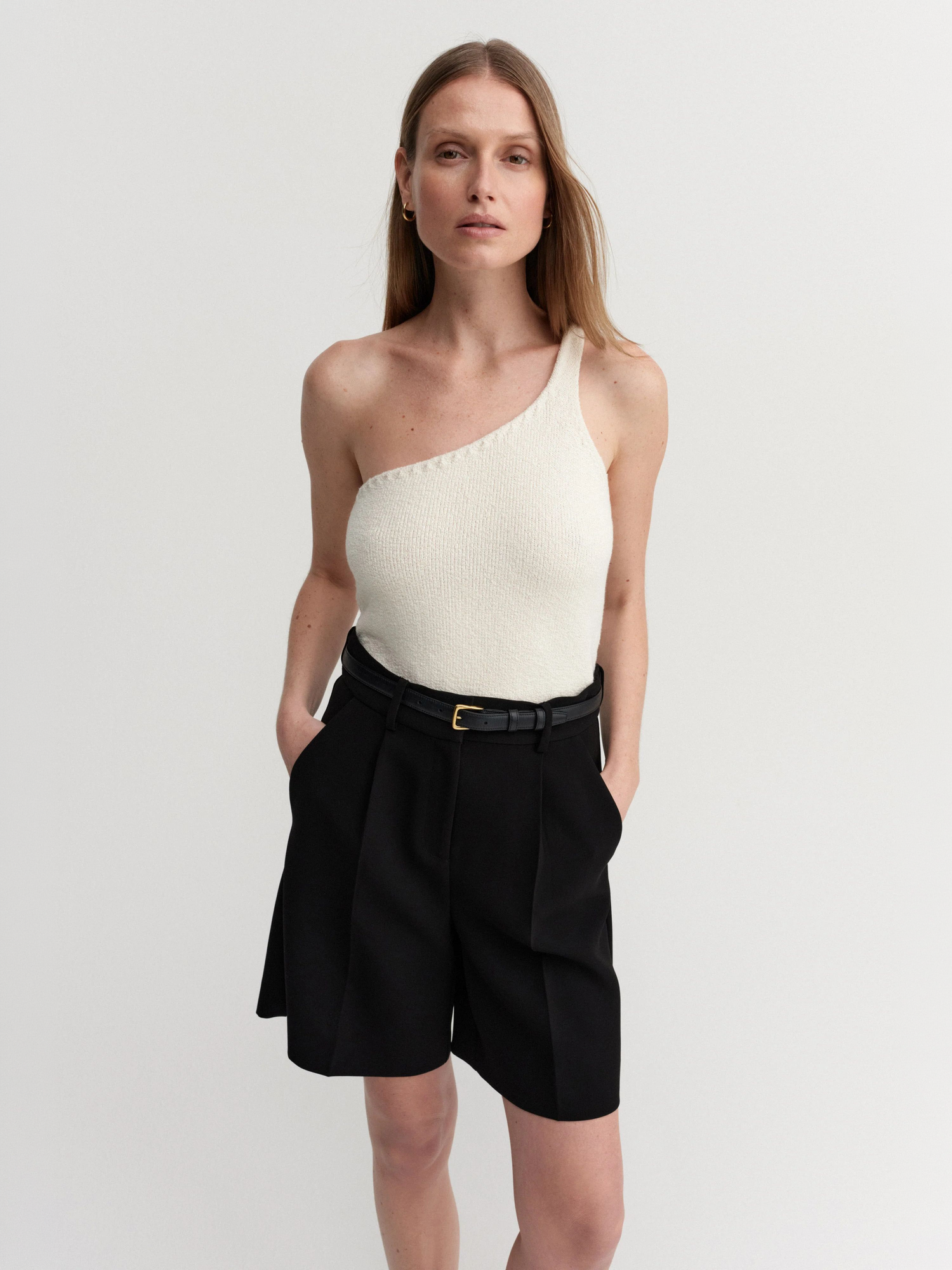 Una One-Shoulder Top, shell