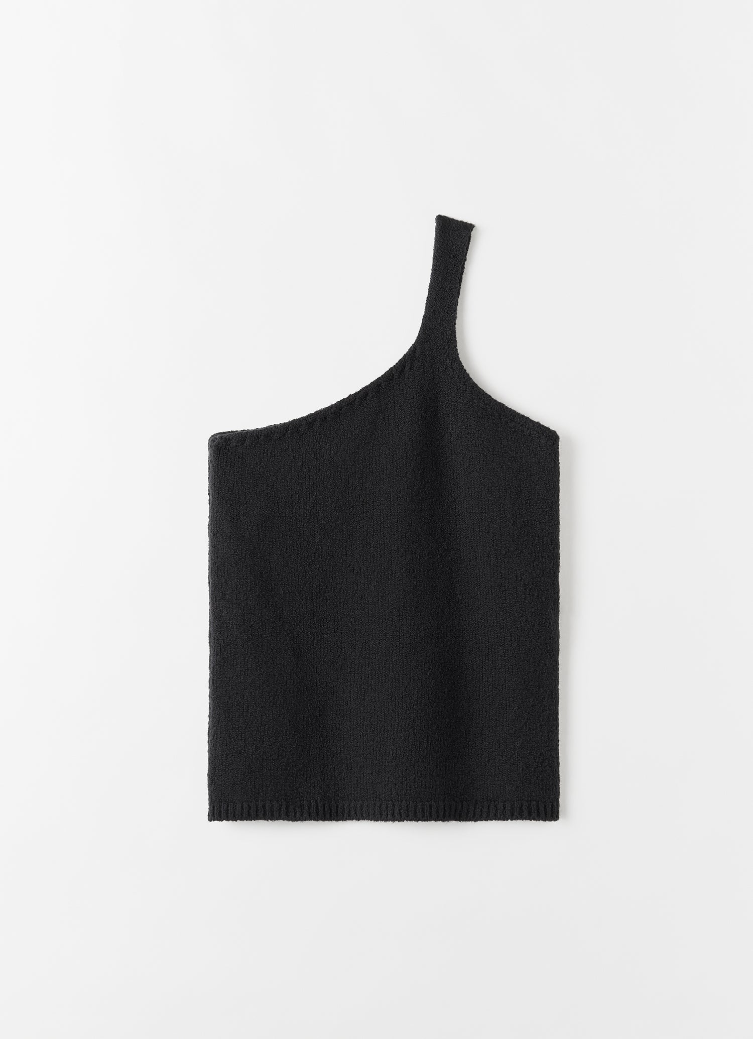 Una One-Shoulder Top, black