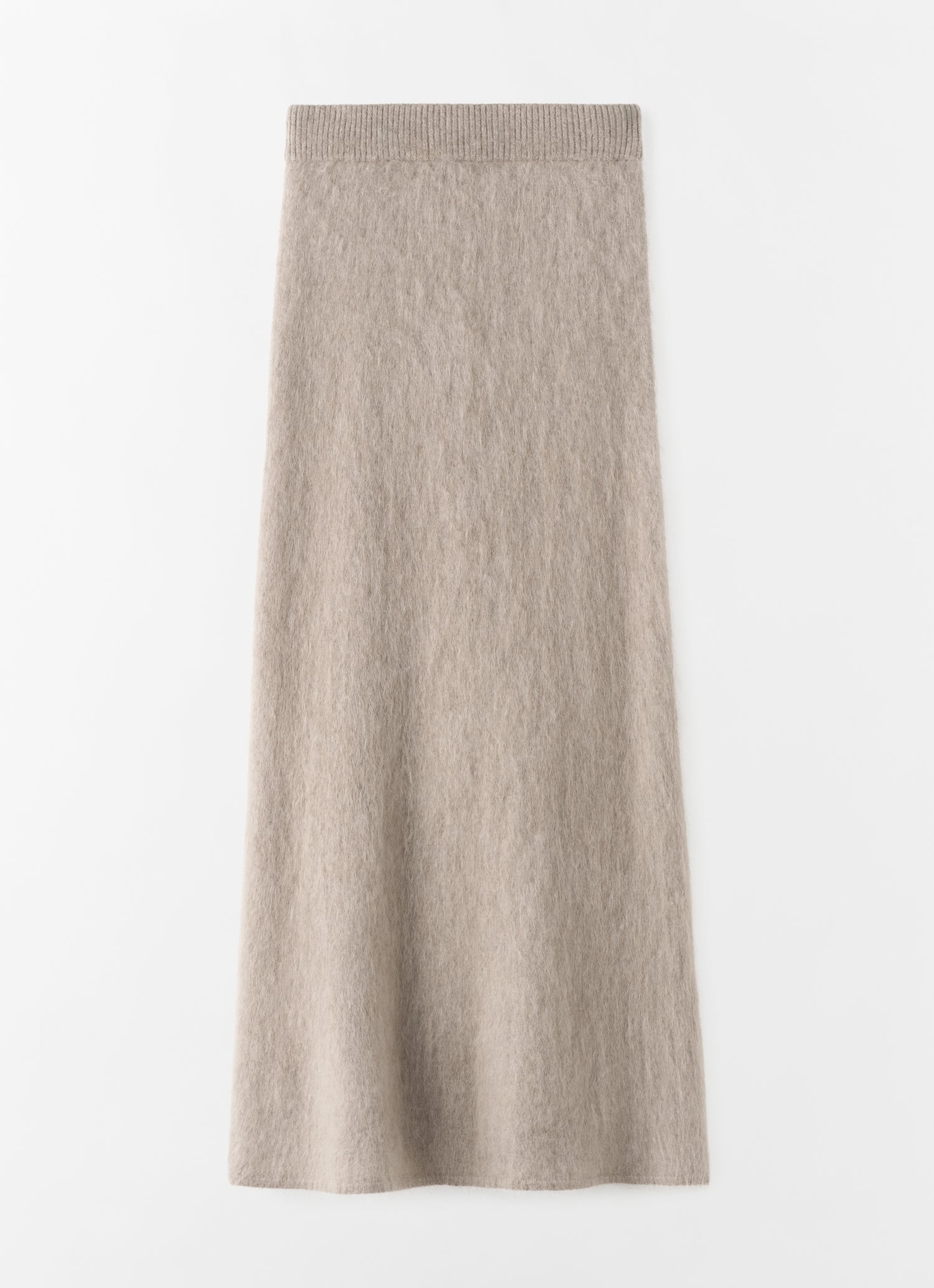 Umi Brushed Cashmere Skirt, nougat