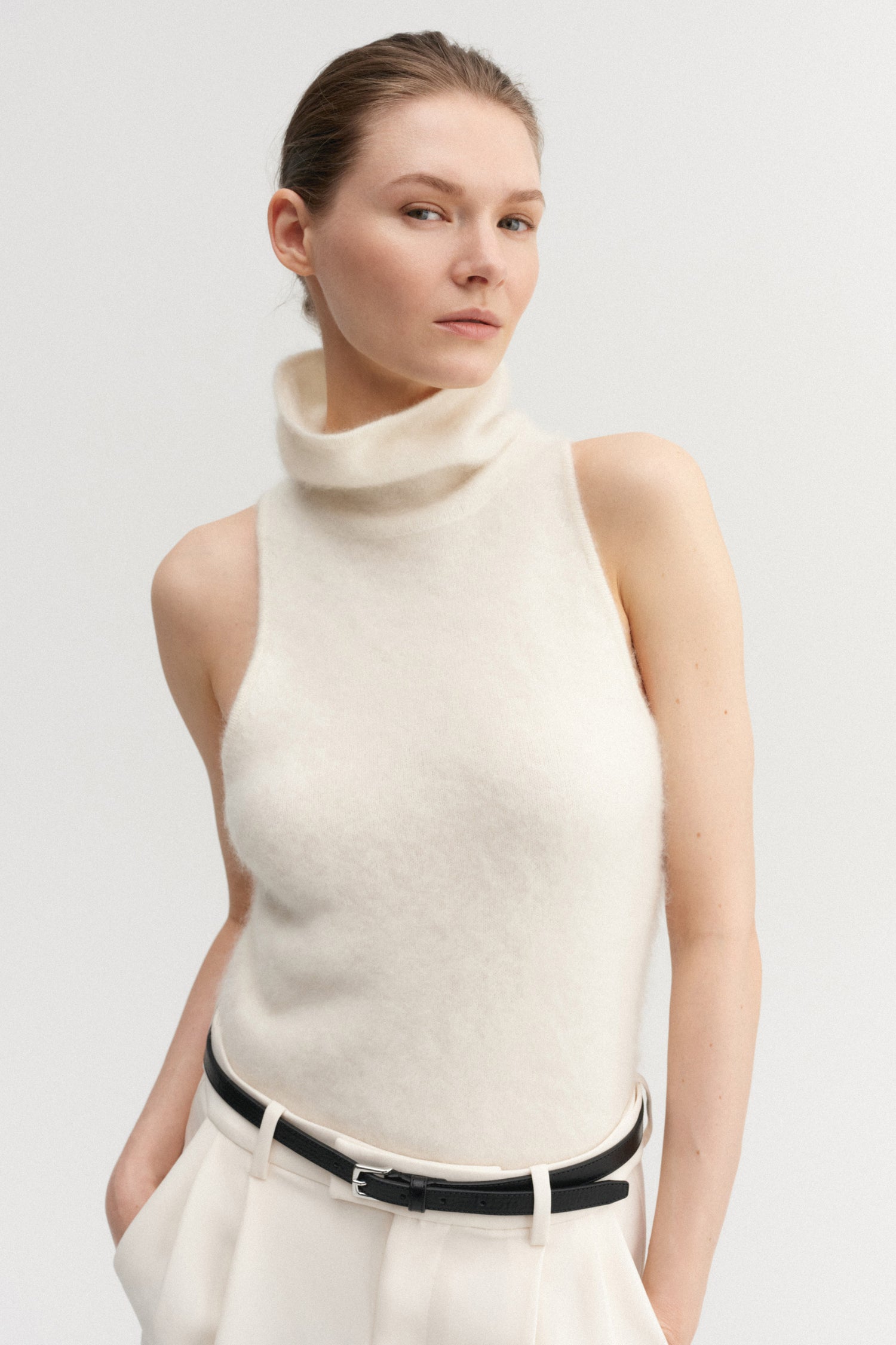 Vida Brushed Top, cream