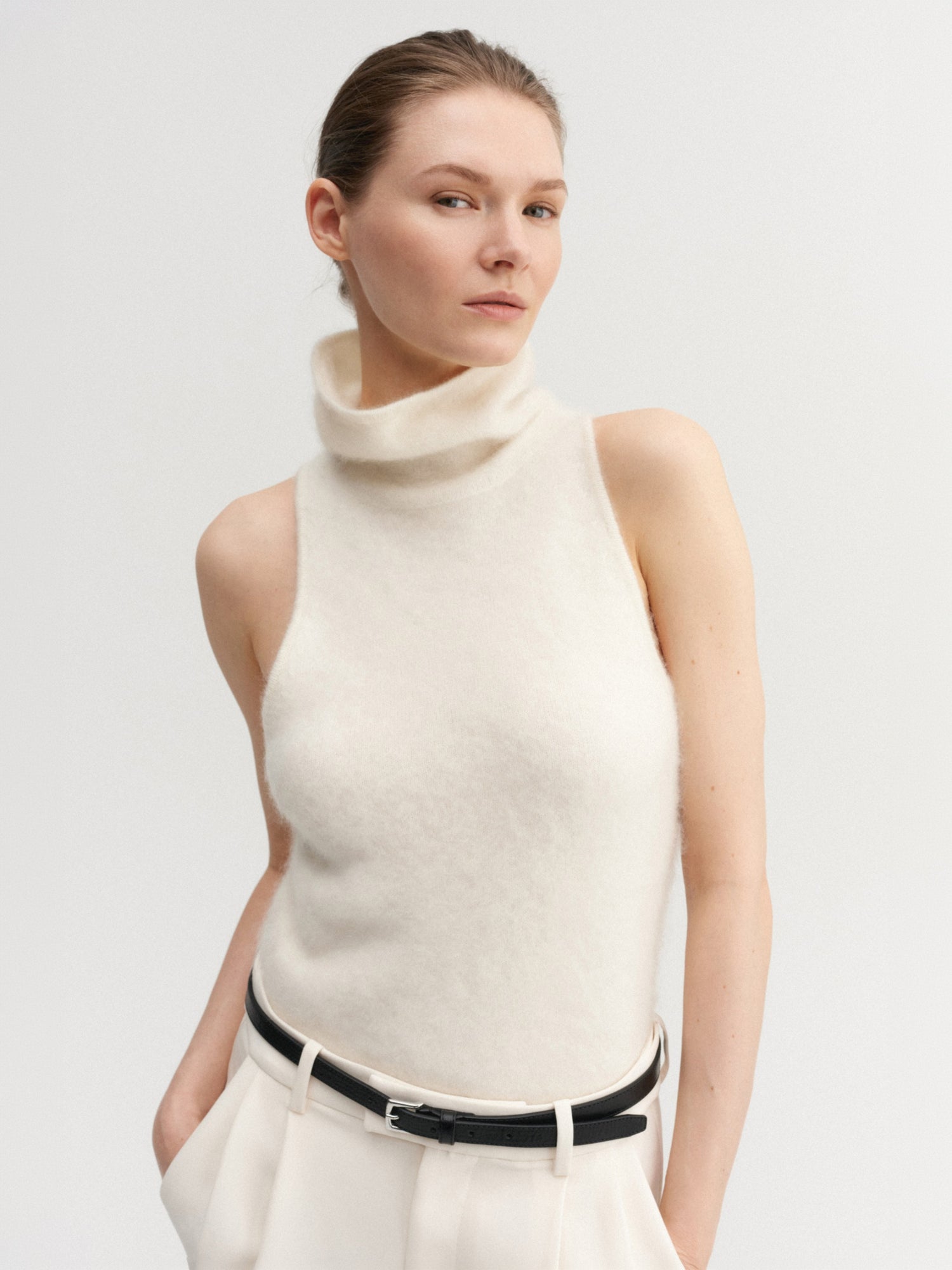 Vida Brushed Top, cream