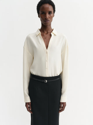 Chemise Wendy en soie, couleur vanille