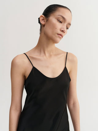 Winona Satin Dress, black