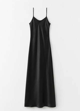 Winona Satin Dress, black