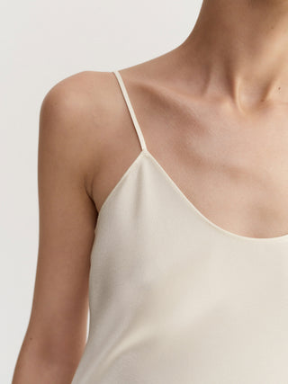 Winona Satin Dress, vanilla