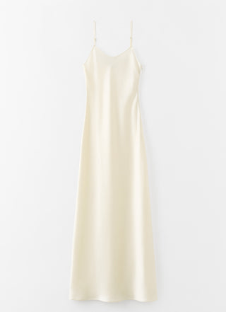Winona Satin Dress, vanilla