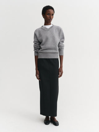 Winsley V-Neck Sweater, grey