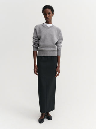 Winsley V-Neck Sweater, grey