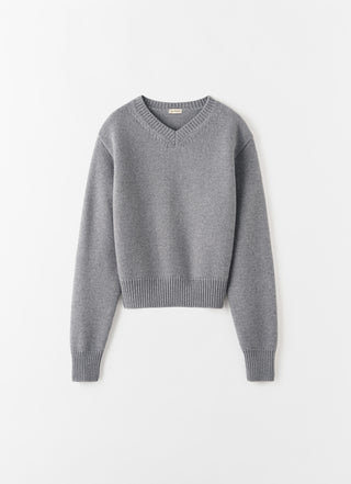 Winsley V-Neck Sweater, grey
