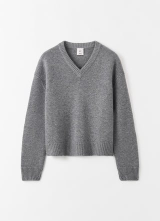Yara V-Neck Sweater, grey