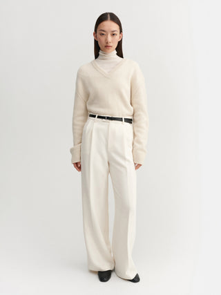 Yara V-Neck Sweater, vanilla