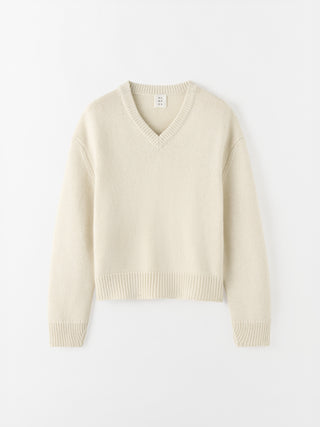 Yara V-Neck Sweater, vanilla