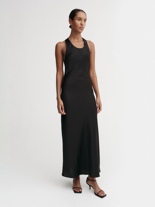 Zila Satin Dress, black