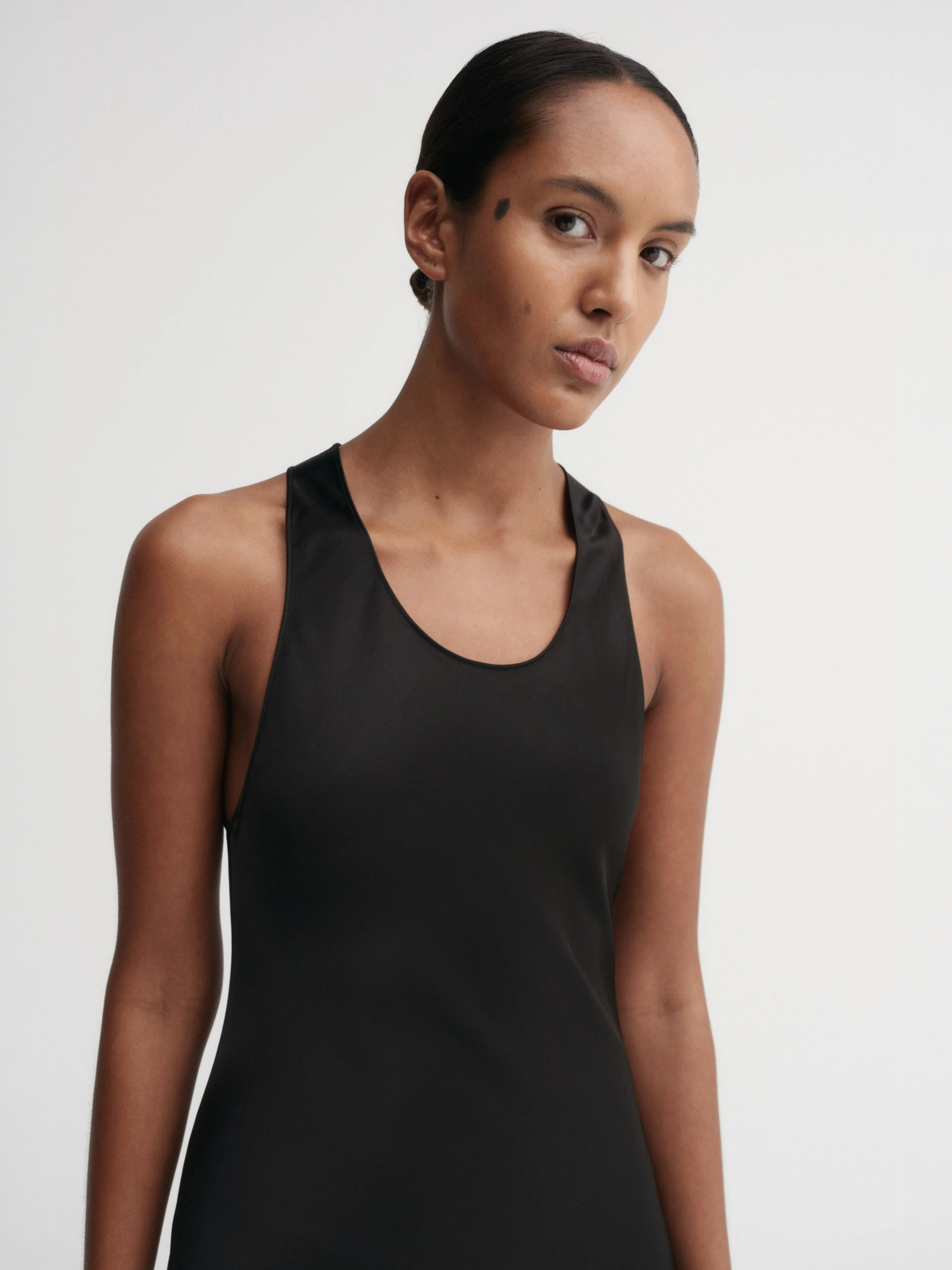 Zila Satin Dress, black