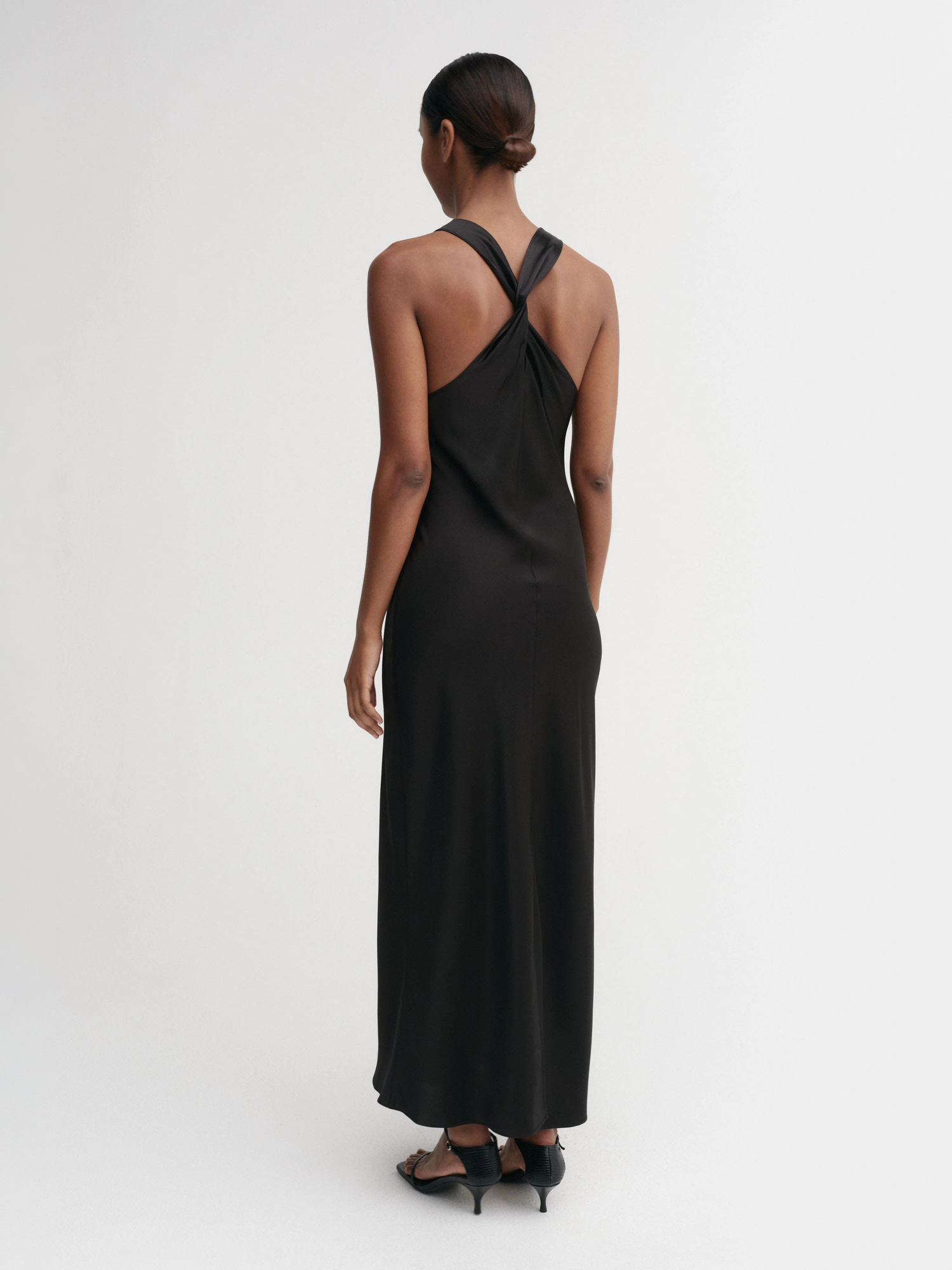 Zila Satin Dress, black