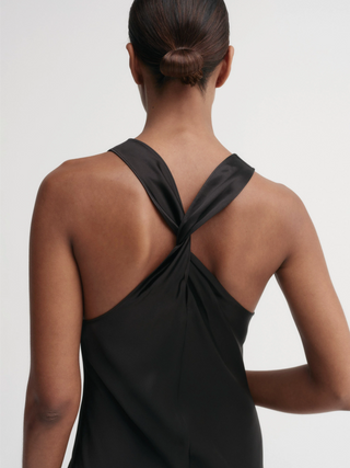 Zila Satin Dress, black