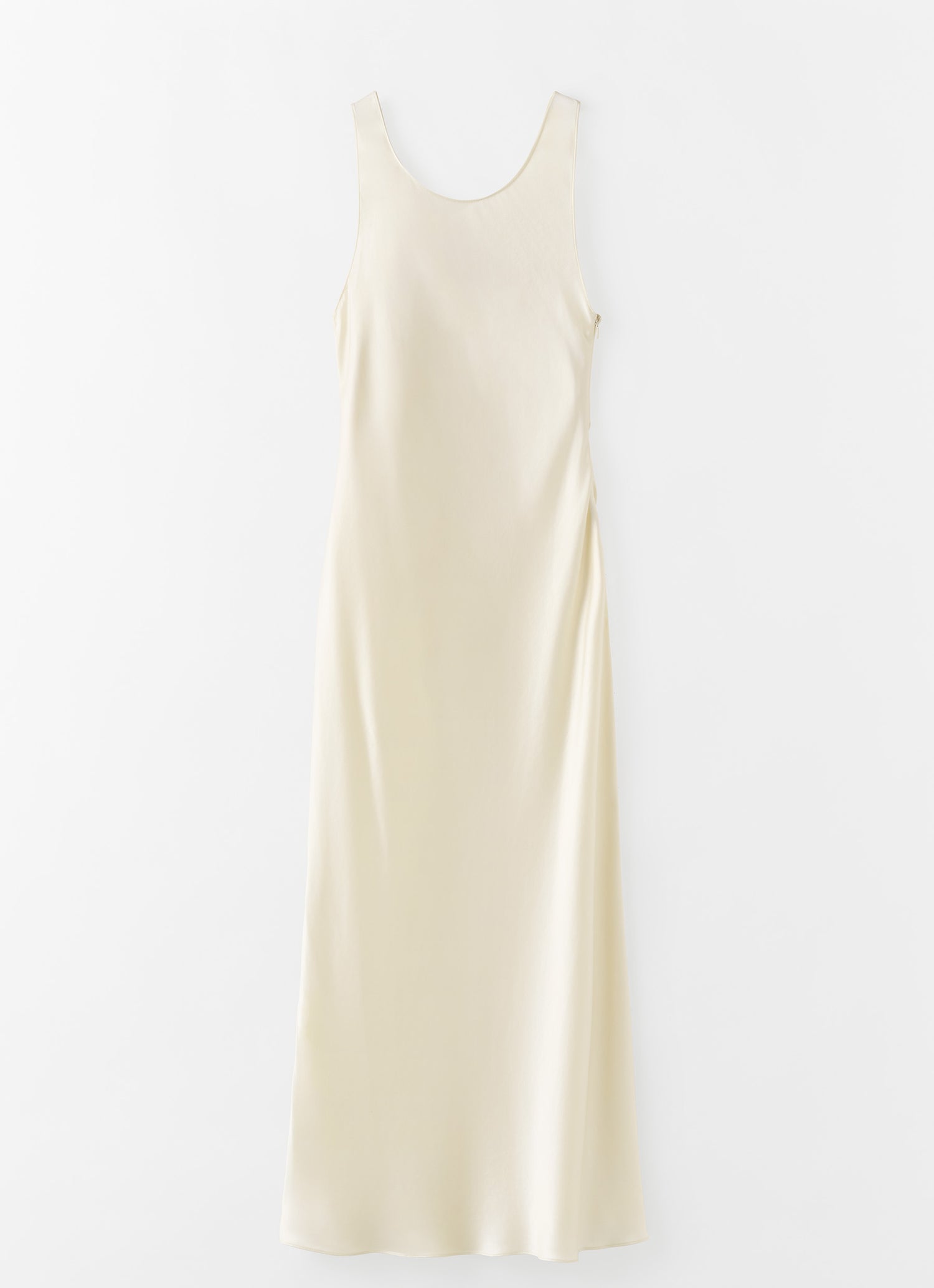 Zila Satin Dress, vanilla