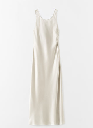 Zila Satin Dress, pearl